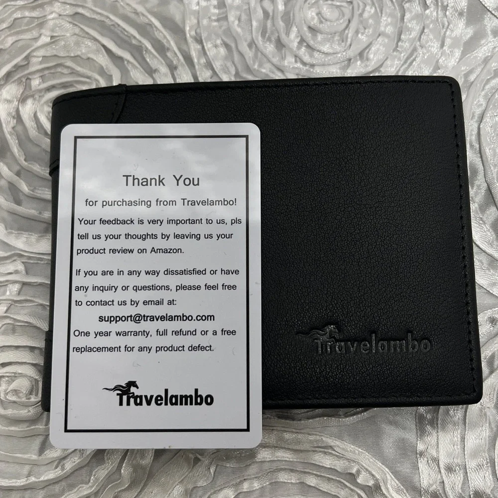 Travelambo RFID Black Leather Wallet
